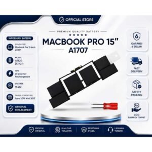 Baterai MacBook Pro 15 Inch A1707 A1820 Touch Bar (2016-2017) Original Replacement