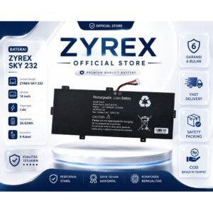 BATERAI ZYREX SKY 232 2021 14 inch 7.4V 35.52Wh 9 Kabel