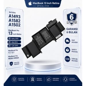 Battery Baterai A1493 A1582 A1502 MacBook Pro 13 inch Retina Early 2015 Mid 2014 Late 2013 MacBooPro 11,1 12,1 MacBook Pro ME