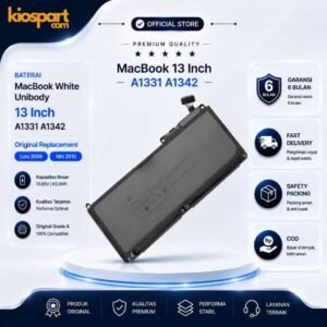 Baterai MacBook White Unibody 13 Inch A1331 A1342 Original Replacement Late 2009 Mid 2010