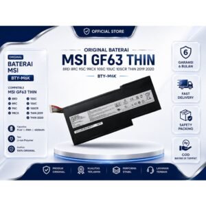ORIGINAL Baterai Msi GF63 Thin 8rd 8rc 9sc 9rcx 10sc 10uc 10scr Thin 2019 2020 BTY-M6K