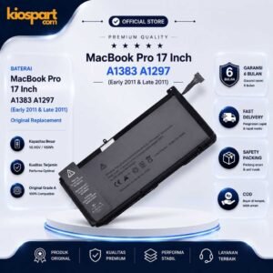 Baterai MacBook Pro 17 Inch A1383 A1297 (Early 2011 & Late 2011) Original Replacement
