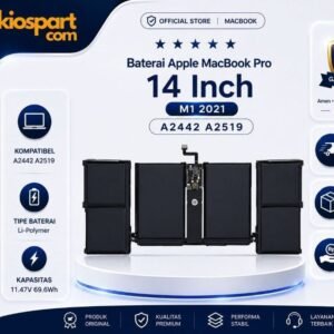 Baterai Original Apple MacBook Pro 14 Inch M1 2021 A2442 A2519 Laptop Battery Replacement