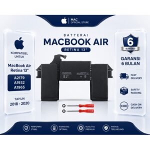 Baterai MacBook Air Retina 13" A2179 A1932 A1965 Tahun 2018 - 2020 MAC