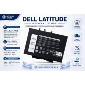 Baterai Dell Latitude 5280 5288 5290 5480 5488 5490 5491 5495 5580 5590 E5280 E5288 E5480 E5580 E5491 E5495 E5591 Dell Precis