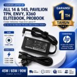 [GARANSI 1 TH] Charger Laptop HP Original Pin Biru 14 14s Pavillion Envy TPN X360 Elitebook ProBook 3.33A 2.31A