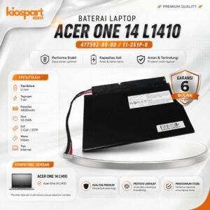 Baterai Laptop Acer One 14 L1410 Original 477592-00-00 11-2S1P-0 7.4V 4800mAh 35Wh