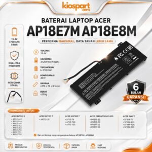 Baterai Original Acer AP18E7M AP18E8M Nitro AN515 Nitro A715 Helios ConceptD Laptop Battery Replacement