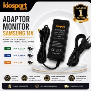 Charger Adaptor Monitor LCD LED Samsung 14V 15W 25W 29W | 1.072A 1.786A 2.1A | Pin 6.5x4.4mm Jarum