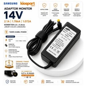 CHARGER ADAPTOR MONITOR SAMSUNG 14V 2.1A / 1.786A / 1.072A DC 6.5 × 4.4MM PIN JARUM DIRECT PLUG — TANPA KABEL POWER